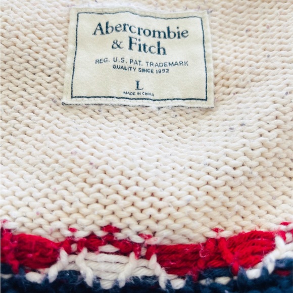 Vintage Abercrombie Fitch Sweater Fair Isle Ski - Picture 2 of 3